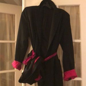 Jackets & Coats - French cut fine wool over coat duster. Silk trim Jackets & Coats - French cut fine wool over coat duster. Silk trim